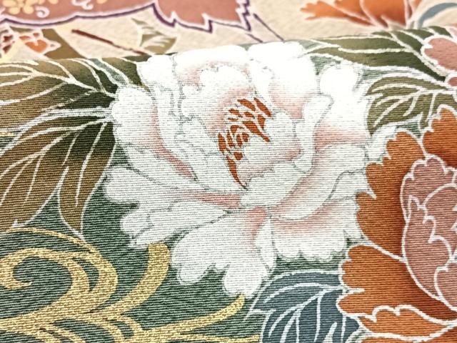 平和屋着物■豪華色留袖 御所車花鳥文 暈し染め 金彩 正絹 逸品 CABG6455xe