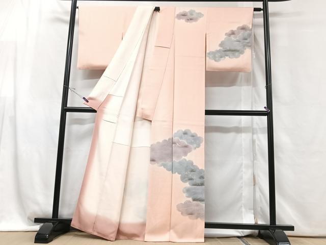 平和屋着物■訪問着 雲取り文 暈し染め 正絹 逸品 CABG6457xe