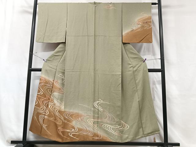 平和屋着物■訪問着 立波文 暈し染め 金彩 正絹 逸品 CABG6459xe