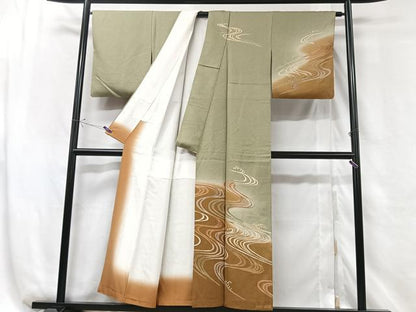 平和屋着物■訪問着 立波文 暈し染め 金彩 正絹 逸品 CABG6459xe