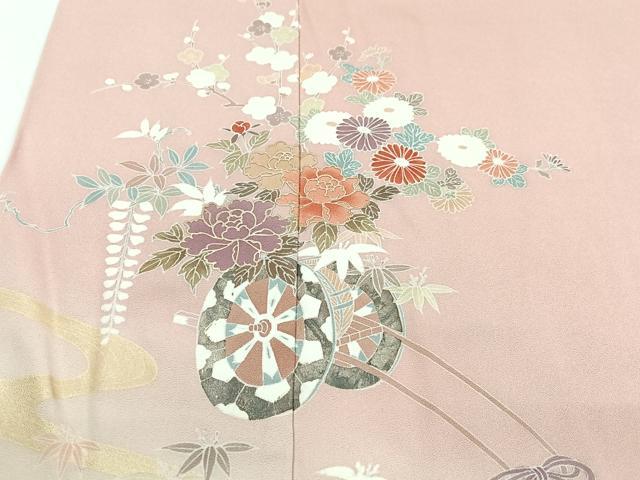 平和屋着物■訪問着 花籠文 三越扱い 正絹 逸品 CABG6461xe