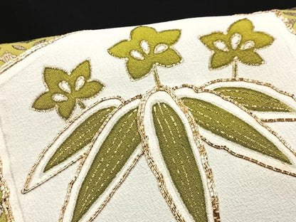 平和屋着物■豪華黒留袖 駒刺繍 更紗花文 正絹 逸品 CABG6468xe