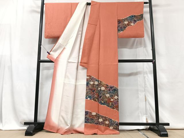 平和屋着物■訪問着 絞り 辻が花 草花文 正絹 逸品 CABG6478xe