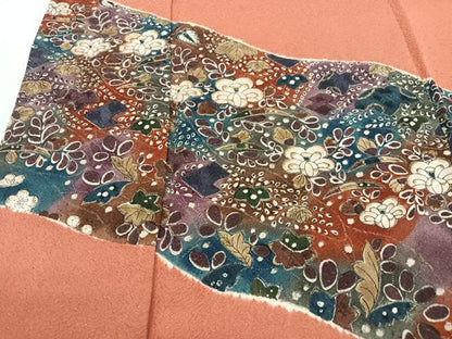 平和屋着物■訪問着 絞り 辻が花 草花文 正絹 逸品 CABG6478xe