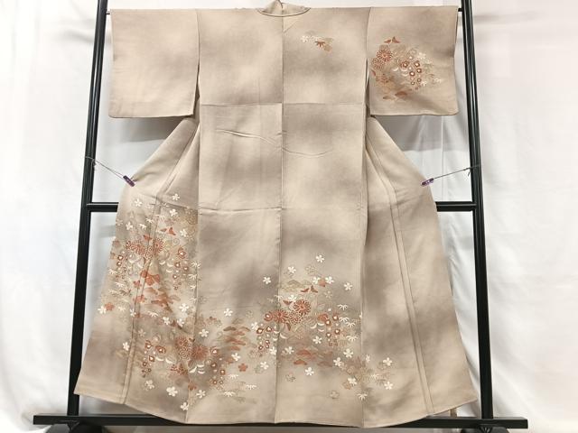 平和屋着物■訪問着 草花文 暈し染め 正絹 逸品 CABG6482xe