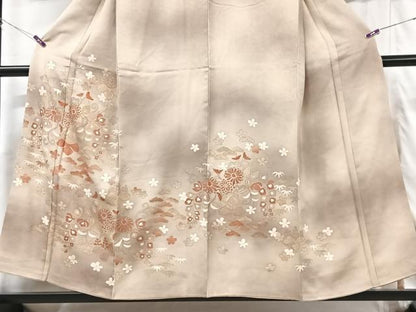 平和屋着物■訪問着 草花文 暈し染め 正絹 逸品 CABG6482xe