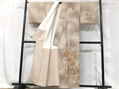 平和屋着物■訪問着 草花文 暈し染め 正絹 逸品 CABG6482xe