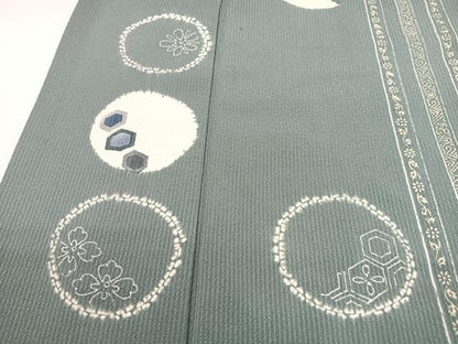 平和屋着物■訪問着 絞り 花丸文 正絹 逸品 CABG6483xe