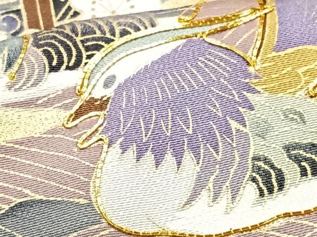 平和屋着物■豪華黒留袖　駒刺繍　鴛鴦風景文　正絹　逸品　CABG6490xe