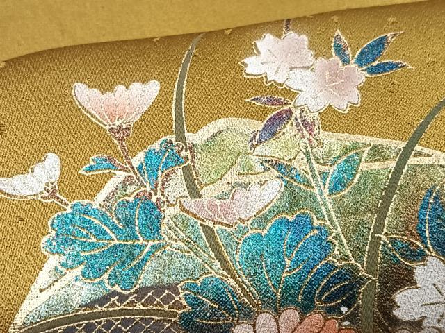 平和屋着物■訪問着　枝花文　暈し染め　金彩　さが美扱い　正絹　逸品　CABG6495xe