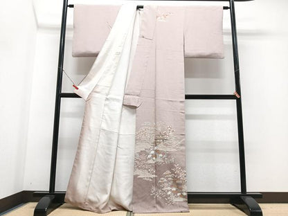 平和屋着物■訪問着　風景文　金彩　正絹　逸品　CABG6500xe