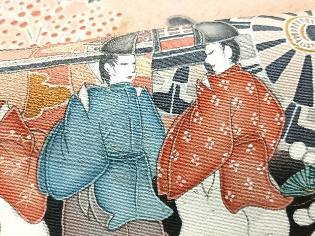 平和屋着物■豪華黒留袖　作家物　人物風景文　暈し染め　金彩　正絹　逸品　未使用　CABG6502xe