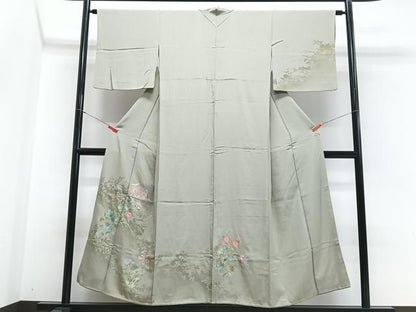 平和屋着物■訪問着　草花文　暈し染め　金彩　正絹　逸品　CABG6503xe