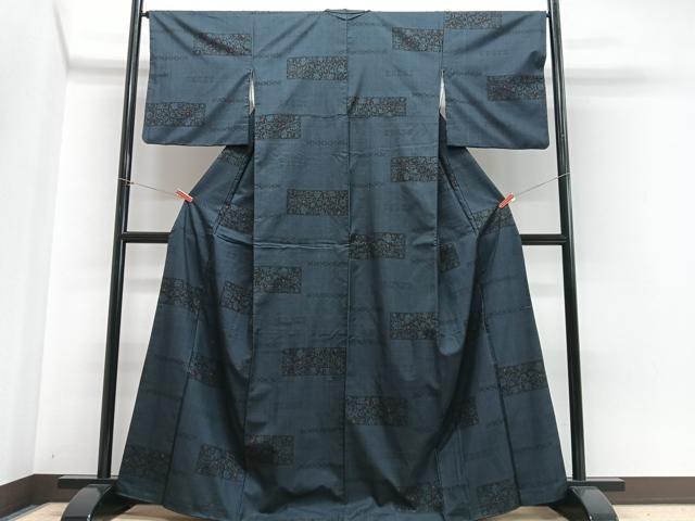 平和屋着物■本場大島紬　草花文　正絹　逸品　CABG6516xe