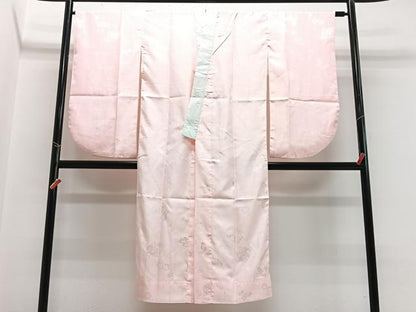 平和屋着物■振袖用長襦袢　無双仕立て　扇面花地紋　洗える着物　CABG6519xe