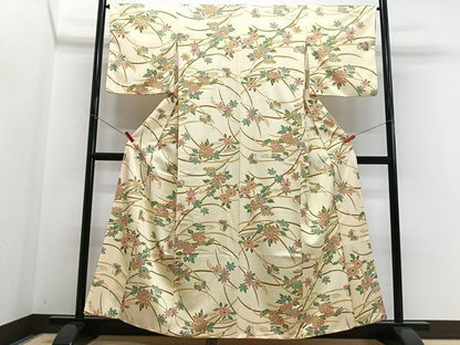 平和屋着物■小紋　草花文　洗える着物　CABG6525xe