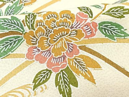 平和屋着物■小紋　草花文　洗える着物　CABG6525xe
