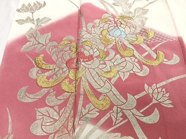 平和屋着物■訪問着　刺繍　乱菊　暈し染め　金銀彩　正絹　逸品　CABG6526xe