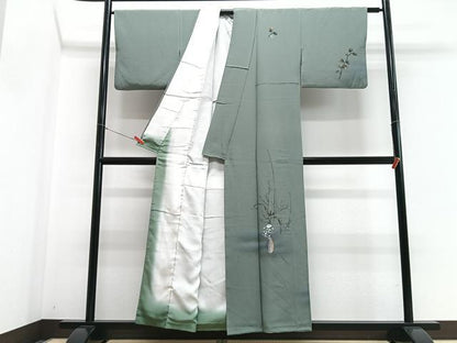 平和屋着物■訪問着　枝花文　暈し染め　正絹　逸品　CABG6529xe