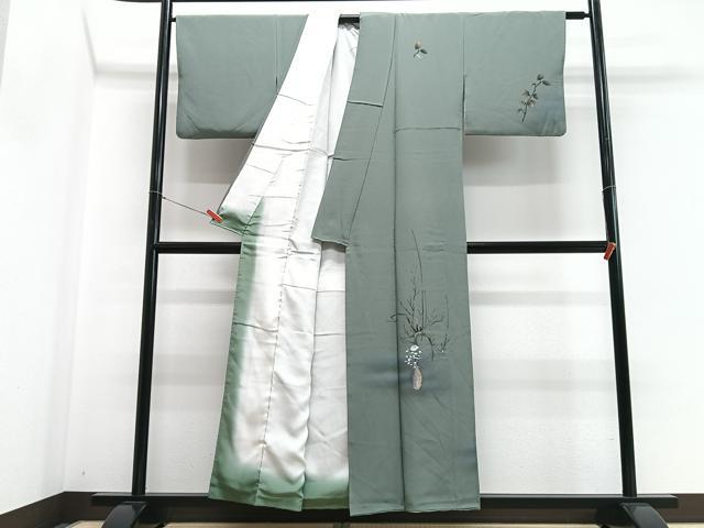 平和屋着物■訪問着　枝花文　暈し染め　正絹　逸品　CABG6529xe