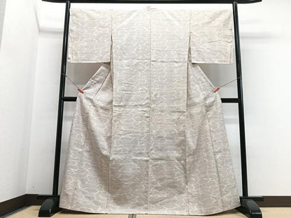 平和屋着物■上質な紬　亀甲文　正絹　逸品　CABG6530xe