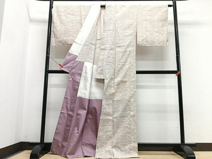 平和屋着物■上質な紬　亀甲文　正絹　逸品　CABG6530xe