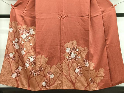 平和屋着物■訪問着　刺繍　絞り　枝梅文　金彩　正絹　逸品　CABG6531xe