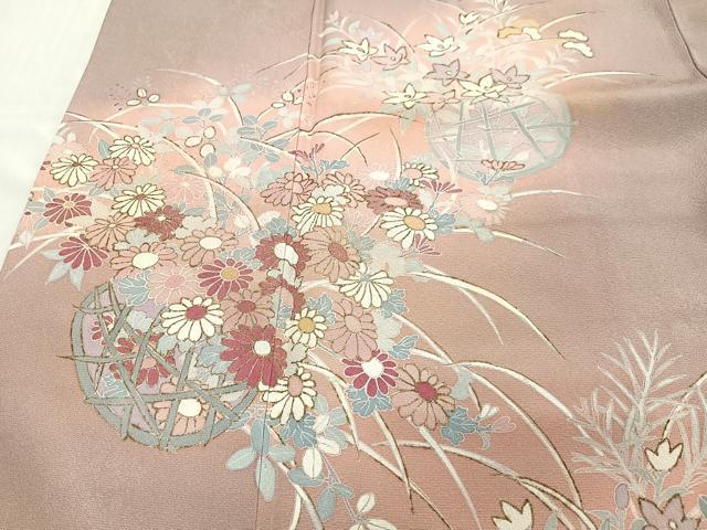平和屋着物■訪問着 花籠文 暈し染め 金彩 正絹 逸品 CABG6532xe