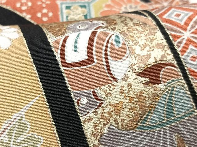 平和屋着物■豪華黒留袖　鳳凰短冊花文　金彩　正絹　逸品　CABG6539xe