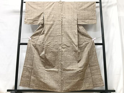 平和屋着物■上質な紬　間道　三越扱い　正絹　逸品　未使用　CABG6541xe