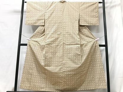 平和屋着物■上質な紬　花菱文　正絹　逸品　CABG6542xe