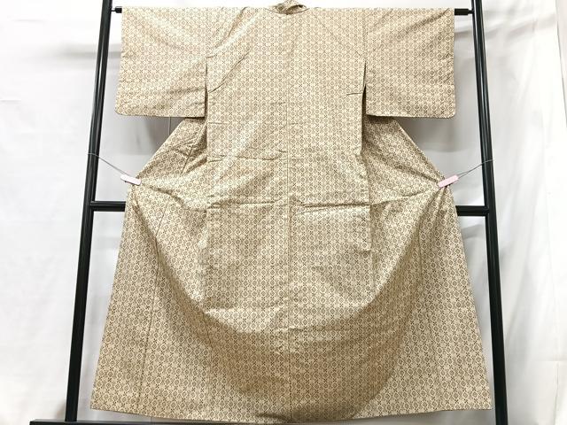 平和屋着物■上質な紬　花菱文　正絹　逸品　CABG6542xe