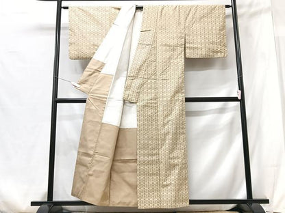 平和屋着物■上質な紬　花菱文　正絹　逸品　CABG6542xe