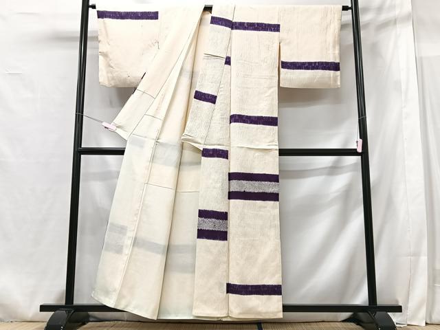 平和屋着物■上質な小紋　絞り　横段文　正絹　逸品　CABG6558xe