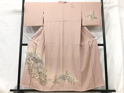 平和屋着物■訪問着　風景文　暈し染め　金彩　正絹　逸品　CABG6559xe