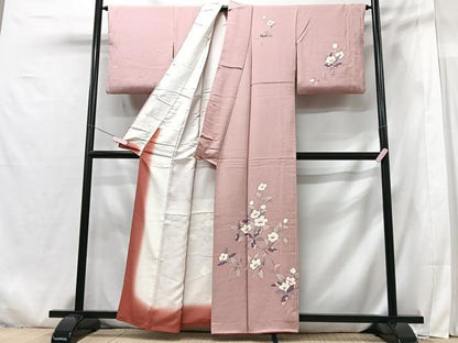 平和屋着物■訪問着　枝花文　正絹　逸品　CABG6563xe