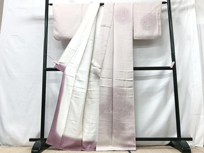 平和屋着物■訪問着　手描き　幾何学文様　暈し染め　正絹　逸品　CABG6567xe