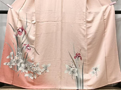 平和屋着物■訪問着　草花文　暈し染め　正絹　逸品　CABG6569xe
