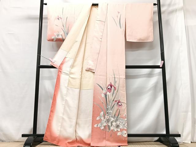 平和屋着物■訪問着　草花文　暈し染め　正絹　逸品　CABG6569xe