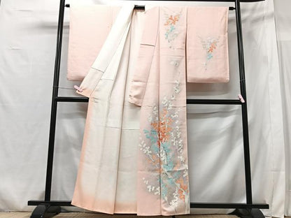 平和屋着物■訪問着　枝花文　暈し染め　正絹　逸品　CABG6570xe