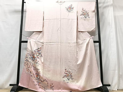 平和屋着物■訪問着　松竹梅　暈し染め　金彩　正絹　逸品　CABG6573xe