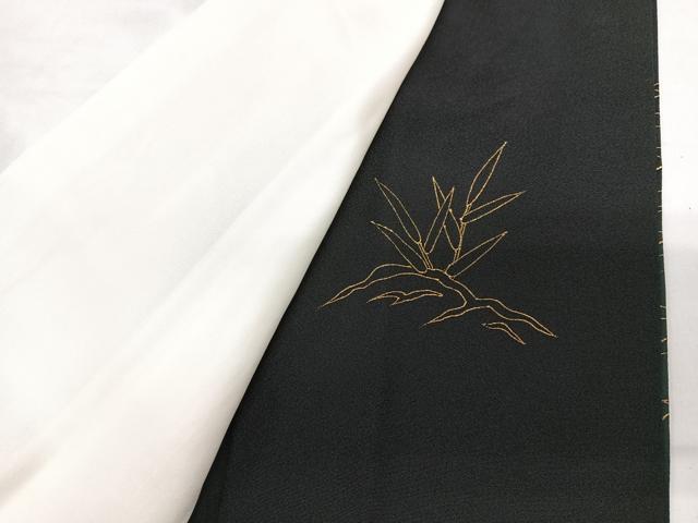 平和屋着物■豪華黒留袖　芝草松文　暈し染め　金彩　正絹　逸品　CABG6576xe