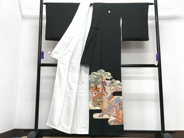 平和屋着物■豪華黒留袖　作家物　平安王朝特選模様　正絹　逸品　CABG6577xe