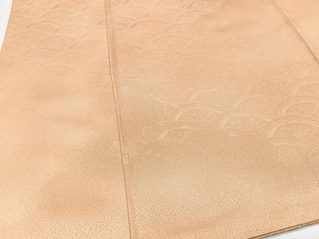 平和屋着物■豪華色留袖　片輪車地紋　杏色　正絹　逸品　CABG6581xe