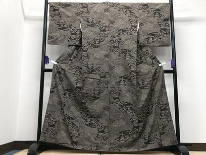 平和屋着物■上質な紬　風景文　正絹　逸品　CABG6587xe