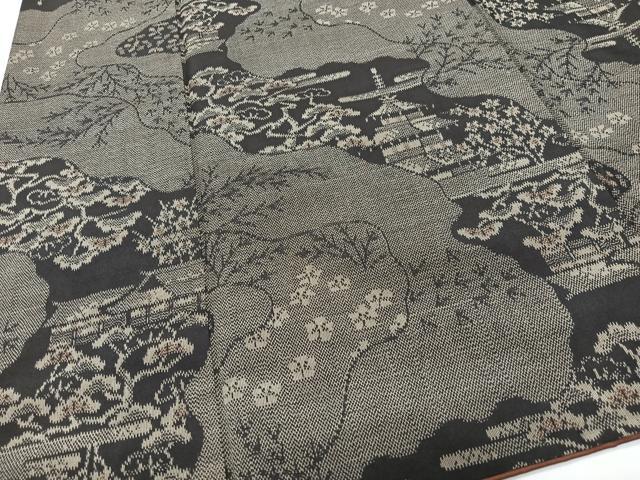 平和屋着物■上質な紬　風景文　正絹　逸品　CABG6587xe
