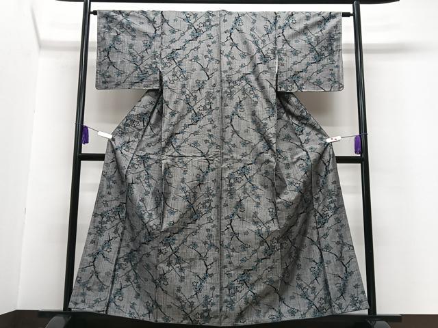 平和屋着物■上質な紬　枝花文　正絹　逸品　CABG6590xe