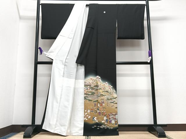 平和屋着物■豪華黒留袖　作家物　寿光織　暈し染め　金彩　正絹　逸品　CABG6592xe