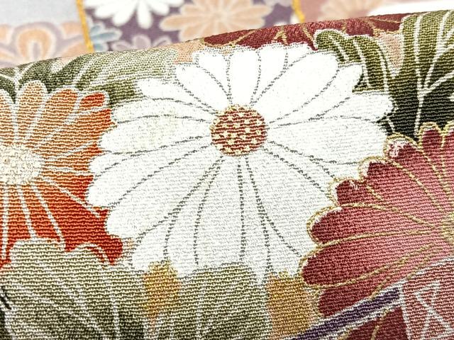 平和屋着物■豪華黒留袖　擦過物　駒刺繍　吉祥更紗松文　暈し染め　金彩　正絹　逸品　CABG6593xe