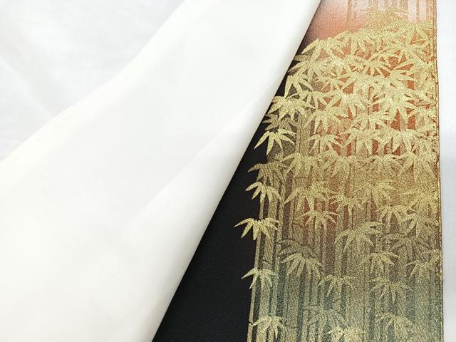 平和屋着物■豪華黒留袖　作家物　花鼓笹竹文　暈し染め　金彩　正絹　逸品　CABG6598xe